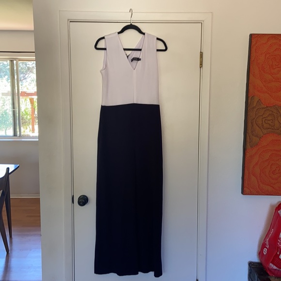 Misook navy and white jumpsuit - Picture 2 of 6